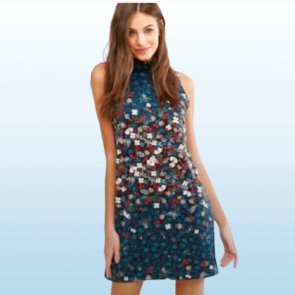 BCBGeneration Floral A-Line Sleeveless Scuba Dress XS, Like New